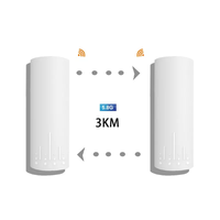 Huastlink HC503 Router Exterior de Largo Alcance 3km 5.8g 300mbps, Puente Wifi Inalámbrico Punto a Punto
