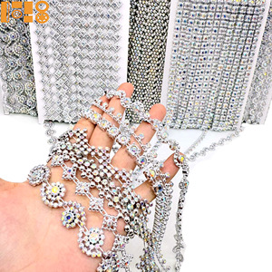 Adornos de Plástico Acrílico Plateado Nuevo de Fábrica 2026, para Coser en Ropa de Danza, Cadena de Diamantes de Imitación, Encaje, Accesorios para Cortinas, en Existencia - Product Image 2
