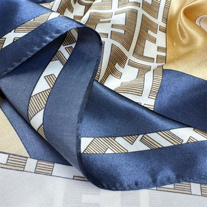 Bufanda cuadrada grande <span class=keywords><strong>de</strong></span> satén <span class=keywords><strong>de</strong></span> 90cm a la moda, bufanda colorida barata para mujer - Product Image 6