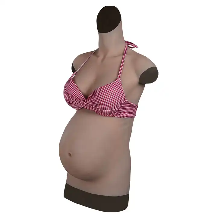 gemelas silicona artificial embarazada vientre falso tetas falso bebé bump  unisex para traje película apoyos