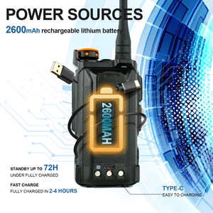 Walkie Talkie <span class=keywords><strong>Baofeng</strong></span> <span class=keywords><strong>UV</strong></span>-K68 5W <span class=keywords><strong>UV</strong></span> K68 UVK68 Radio Bidireccional Recepción de Banda Completa UVK6 K6 Tipo C Carga Banda Aérea DTMF NOAA - Product Image 4