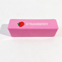 Jouet anti-stress en PU à rebond lent avec imprimé fraise mignon, décoration de bureau, jouet sensoriel à presser, cadeau pour enfants