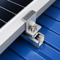 Systèmes de montage solaire en aluminium en gros, pince de fixation pour panneaux solaires, pince d'extrémité PV solaire