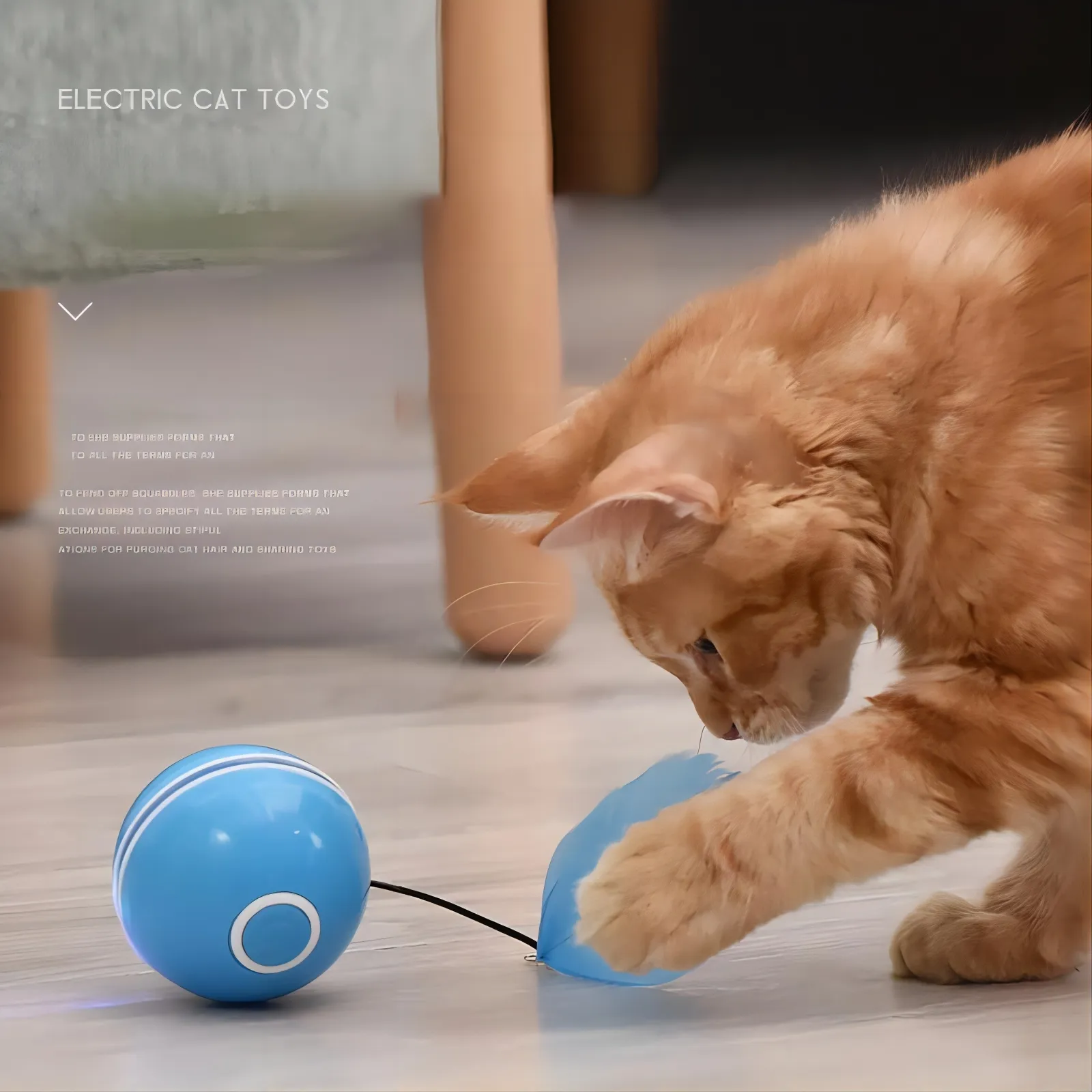 Interactive Electric Cat Toy Laser Tease Cat Self-hi Tease Stick Feather USB Charging Tease Pet Toy Educational Interactive Toy