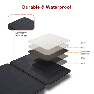 Cargador Solar Portátil Plegable e Impermeable con Interfaz USB para Mochila, Pesca, GSC56 - Product Image 1