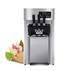 3 tatlar otomatik yumuşak hizmet paslanmaz çelik taşınabilir Softic buz krema dolum makinası elektrikli dondurma yapma makinesi