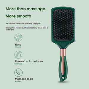 Großhandel Custom ionische Haar bürste mit belüfteter entwirren der runder Bürste und kleinem bedrucktem Massage paddel Kunststoff griff - Product Image 5