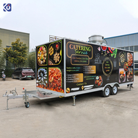 Camión de Comida Móvil, Remolque de Comida para Pizza y Café, Cocina Móvil Totalmente Equipada, Remolque de Comida para Catering Aprobado por el DOT