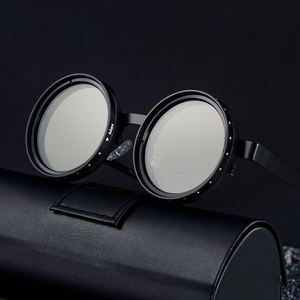 Lunettes de soleil polarisées rondes unisexe 2025 vintage à 9 niveaux de réglage, avec verres à filtre ND, idéales pour la conduite et la pêche - Product Image 3