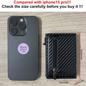 <span class=keywords><strong>Portafoglio</strong></span> da <span class=keywords><strong>Uomo</strong></span> con Protezione RFID Porta Carte di Credito e Documenti con Custodia Pop-Up in Metallo Portamonete Sottile a Tre Ante Portafogli Smart da <span class=keywords><strong>Uomo</strong></span> - Product Image 4