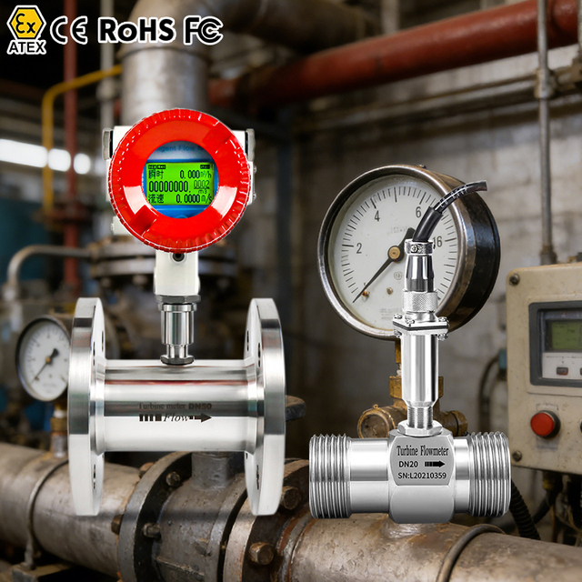 Water Flow Meter Water Usage Meter Water Meter Sensor Multiphase Inline Turbine Flowmeter Water Turbine Flow Meter