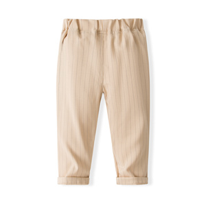 Catpapa Vente en gros Ensemble 4 pièces pour garçons : Chemise marine, <span class=keywords><strong>gilet</strong></span> rayé kaki, pantalon et nœud papillon – Tenue de cérémonie pour enfant - Product Image 6