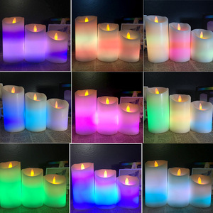 Bougies <span class=keywords><strong>led</strong></span>, multicolores, avec télécommande intelligente, flamme mobile, meilleures ventes, - Product Image 5