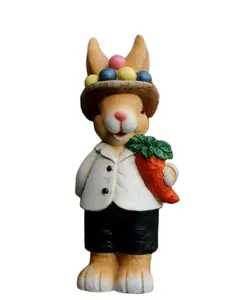 花园装饰动物兔雕像可爱动物装饰品小人兔