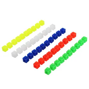 XR 1 cm lien cubes 5 plastique coloré reliant 100 pièces un ensemble blocs de construction jouet éducatif