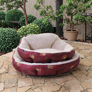 MEiweipet Cama Grande de Felpa para Perro Borgoña Antideslizante Sofá para Dormir Gato Impreso Camas para Mascotas - Product Image 5