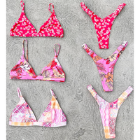 Maillot de bain string imprimé, bikinis d'été, maillot de bain brésilien, vêtements de bain, bikini chaud, maillot de bain pour filles