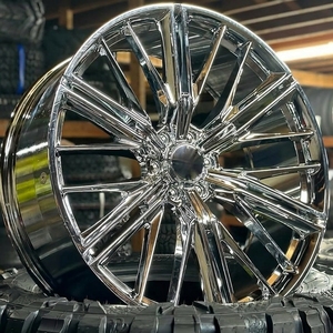 Jantes forgées triple chrome multi-rayons de 20-22 pouces, performance optimisée, pour Camaro ZL1 RS SS <span class=keywords><strong>Corvette</strong></span> C7/C6, CTS-V, ATS-V - Product Image 1