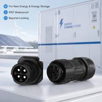 Connecteur étanche à courant élevé M40 4 broches 120A 600V avec verrouillage à baïonnette IP67, prise circulaire pour borne de recharge, conforme RoHS
