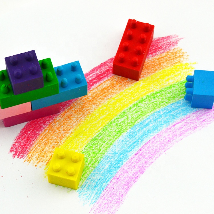 Stationery Gift puzzle crayons building block crayons for kids
