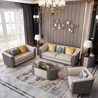 Salon modulaire au design moderne ensemble de canapés 321 places meubles de maison villa italienne de luxe sofa sectionnel en cuir