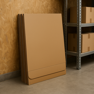 Tavolo Pieghevole Ecologico in Cartone Ondulato, Scrivania Espositiva in Cartone Laminato Riciclabile, Arredamento Portatile Salvaspazio per Eventi - Product Image 6