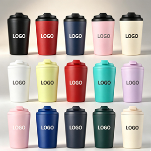 Vaso de Café de Acero Inoxidable de 12 oz (360 ml), 7.ª Generación, Tapa Negra, Doble Pared, Aislamiento al Vacío, Taza de Viaje para Sublimación - Product Image 1