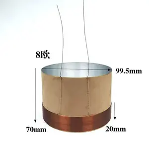 Bobina de Voz para Altavoz de 3/4/5/6.5/8/10/12/15/18 Pulgadas, 19.5mm~100mm, 2 Capas, Aluminio Blanco, Accesorios de Reparación - Product Image 5