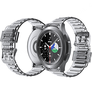Huanlong สายนาฬิกาข้อมือซิลิโคนสำหรับ Samsung Galaxy Watch 4 44mm 40mm 4สายรัดข้อมืออัจฉริยะ46mm 42mm - Product Image 5