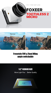 Foxeer Mini Toothless <span class=keywords><strong>2</strong></span> 1200TVL FOV Conmutable Starlight FPV Cámara 12 Sensor Super HDR - Product Image 4