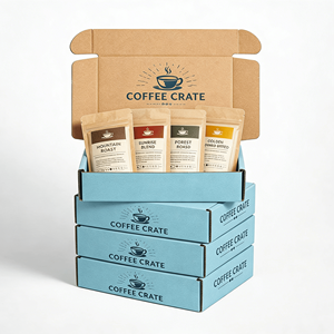 Coffee Sachets Packaging for Online Brands Corrugated Mailer <b>Box</b> E Flute Foldable Mailer <b>Box</b> Custom Packaging - Product Image 1