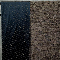 Tissu de vêtement en fibre de poils de cheval à petites particules de couleur brun foncé, texture coupée, pour veste, robe, tissu de créateur JSU-32063