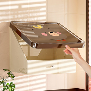 욕실 벽화 수납함 옷 만화 무타공 벽걸이 접이식 수납장 가정용 수납 선반 모델 8022 - Product Image 4