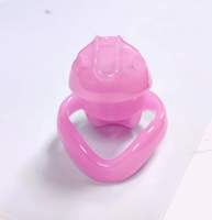 LOVE New PVC Anillo que se puede abrir Desmontar Diseño abatible PVC Cock Cage Dispositivo de castidad masculina Juguetes sexuales. Candado de pene de PVC médico macho
