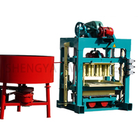 Machine à fabriquer des briques en béton et des blocs creux en béton de la marque chinoise Shengya, modèle Qtj4-40, prix compétitifs