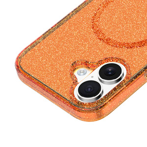 Funda antigolpes <span class=keywords><strong>Singstar</strong></span> de TPU+PC con brillantina para celular, para iPhone 16, con diseño brillante. - Product Image 2