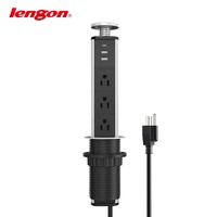 Enchufe eléctrico de EE. UU., enchufe emergente, cocina, escritorio oculto, encimera, toma de corriente de plomo, USB con interruptor de sobrecarga, W 20, 30W, 67W
