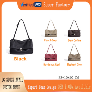 Sac à bandoulière en cuir de vachette première couche, design coréen de niche, souple, avec fermeture à bouton-poussoir, multi-compartiments, sacoche de travail, B2B, faible MOQ - Product Image 2