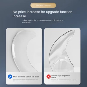 4 aspas, ventilador de techo LED de cobre, luz remota ABS retráctil, candelabro de Moto para el hogar, USB, alimentado por Gas, mecánico - Product Image 2