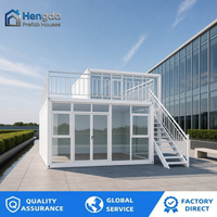 Maison modulaire préfabriquée abordable fabriquée en usine, maison modulaire mobile, maison conteneur en verre portable pour usage résidentiel temporaire