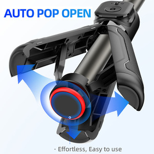 TT21 Perche à Selfie 630mm Mini Portable Automatique <span class=keywords><strong>Pop</strong></span> Ouvert Trépied Stable Télécommande Sans Fil Bâton à Selfie 360 Rotation - Product Image 2