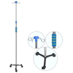 Gran oferta, soporte de infusión de Hospital plegable móvil ajustable, soporte de goteo de acero duradero, práctico soporte de poste IV para uso médico - Product Image 4