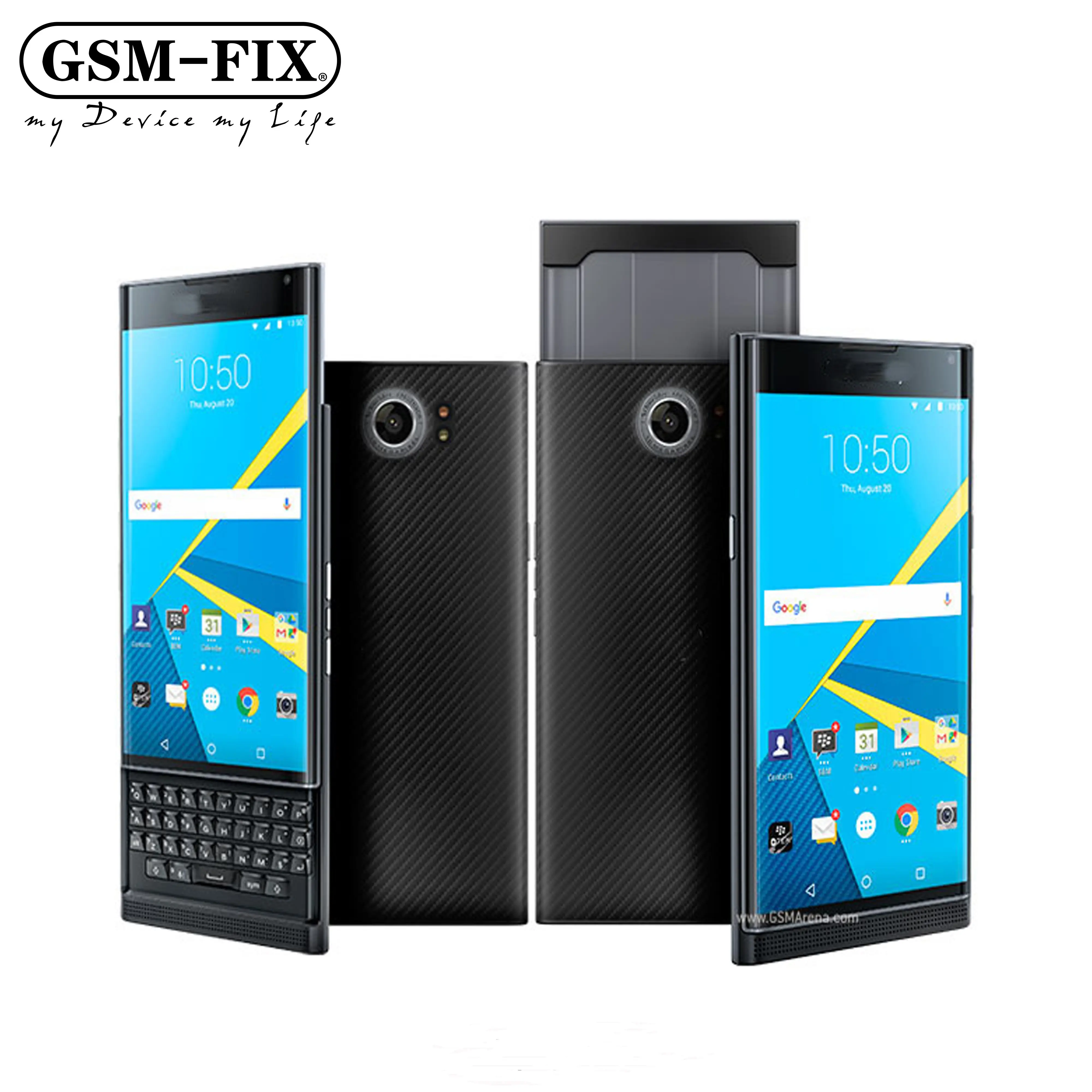 BlackBerry Priv için GSM-FIX orijinal cep cep telefonu 5.4 'amoled cep telefonu 3GB RAM 32GB ROM 18MP kamera kaymak Smartphone
