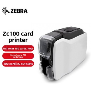 Impresora de Tarjetas de Identificación Zebra ZC100/300 Original, Impresora de Tarjetas de PVC con Impresión por Transferencia Térmica para Uso en Fábricas, Hoteles y Comercios - Product Image 1