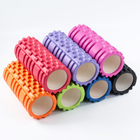 Rodillo de columna de camuflaje de espuma para masaje muscular de alta densidad con logotipo personalizado, rodillo de espuma Eva para yoga hueco en la espalda para ejercicio