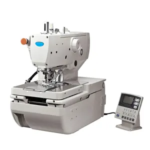 QK 9820-01 preço de fábrica máquina de perfuração eletrônica de botão ilhó e máquina de costura de botão reto
