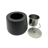 Cheminée bioéthanolique de table ronde moderne de haute qualité pour intérieur, 240 ml, certifiée CE, noire