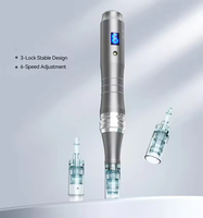 PKAISS M8 Stylo Derma sans fil portable en alliage d'aluminium rechargeable par USB avec garantie d'un an pour la thérapie cutanée et l'utilisation en salon (Microneedling)