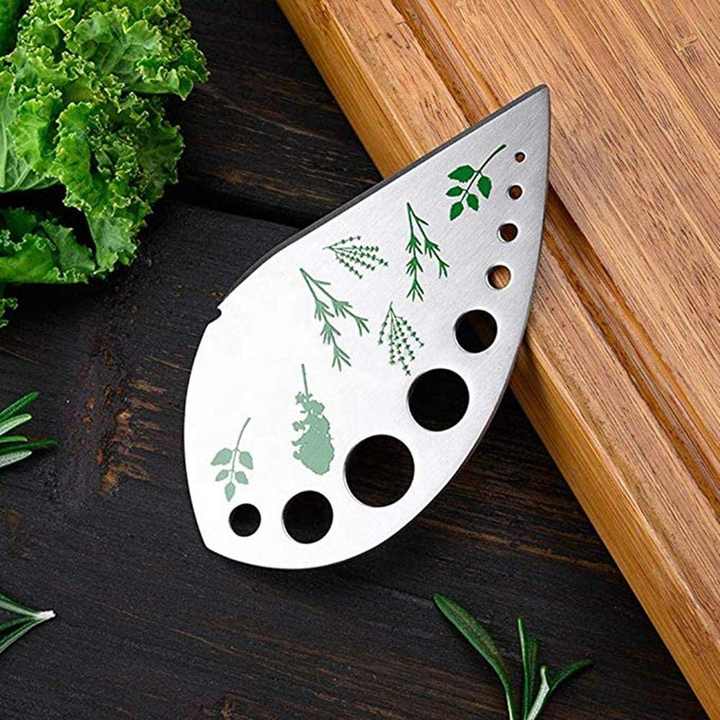 Herb Razor Efficient Kitchen Tool - 9 Holes Stainless Steel Herb Stripper