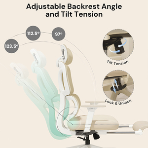 เก้าอี้ตาข่ายสำหรับผู้บริหารสำนักงานดีไซน์ตามหลักสรีรศาสตร์จัดส่งฟรีหรูหราทันสมัยคลังสินค้าสหรัฐอเมริกา - Product Image 5